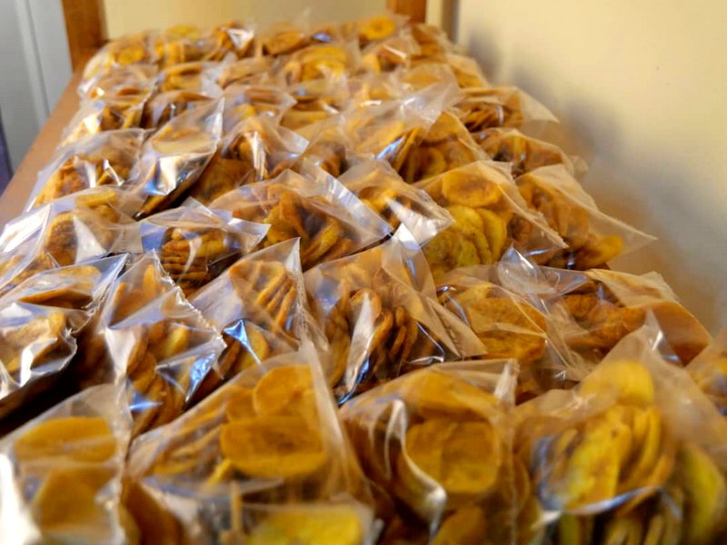 5 paquets de chips plantain mûr